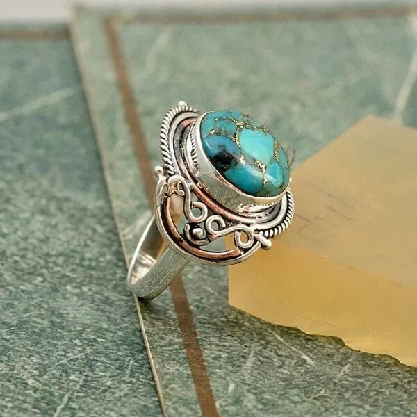 Anillo boho turquesa