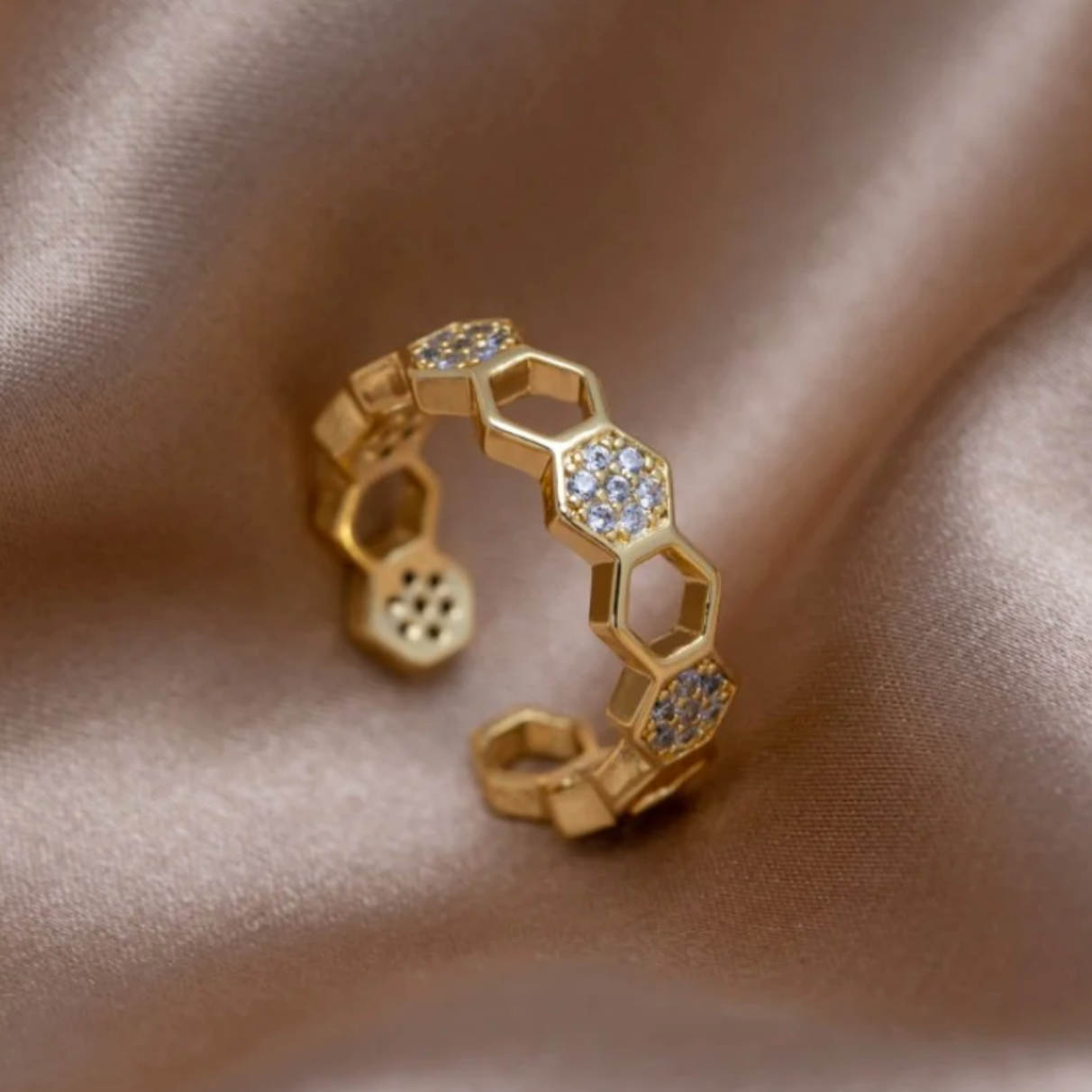 Anillo Biene Panel Oro