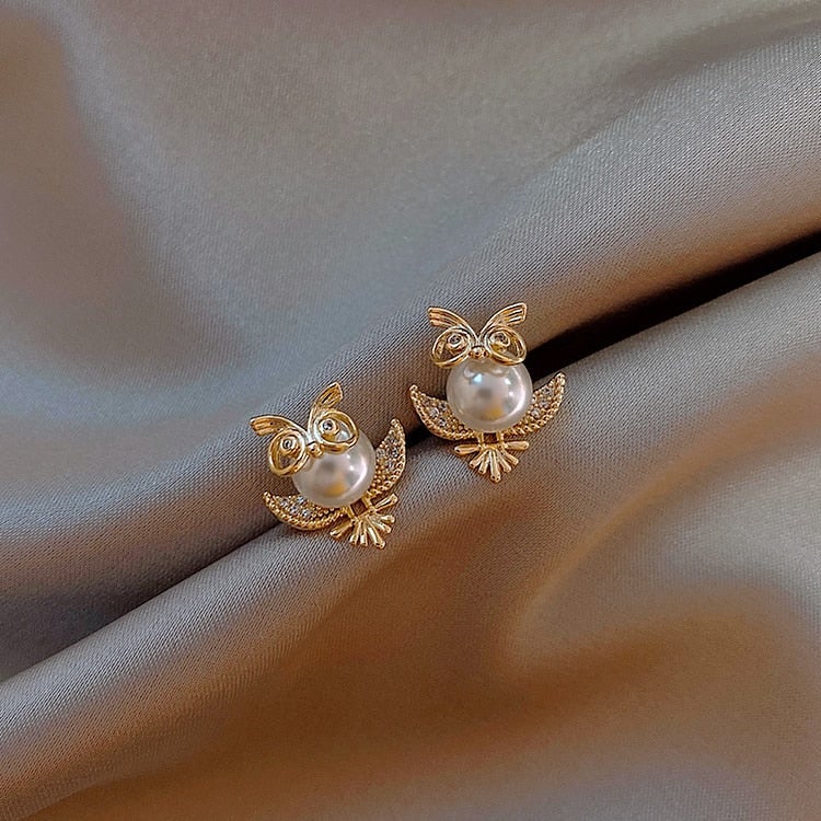 Pendientes búho en oro