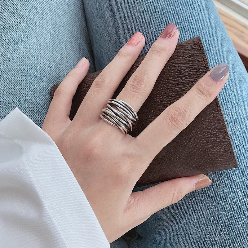 Anillo ajustable de plata