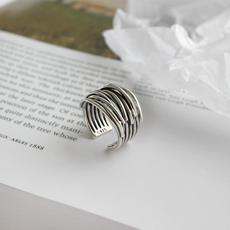 Anillo ajustable de plata
