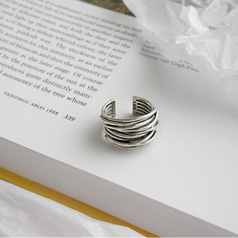 Anillo ajustable de plata
