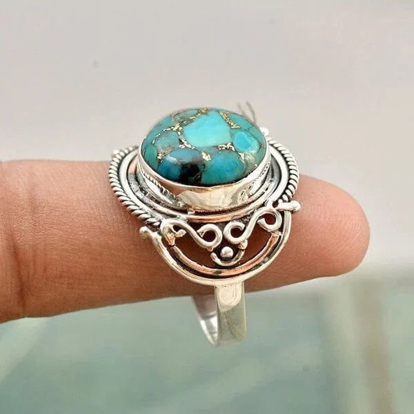 Anillo boho turquesa