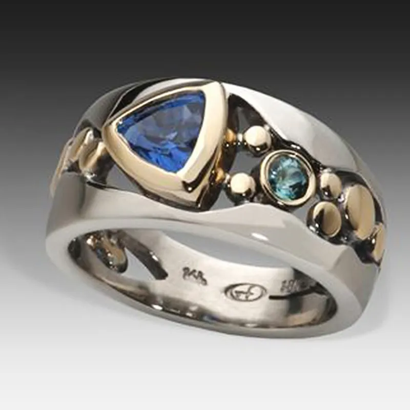 Anillo vintage azul
