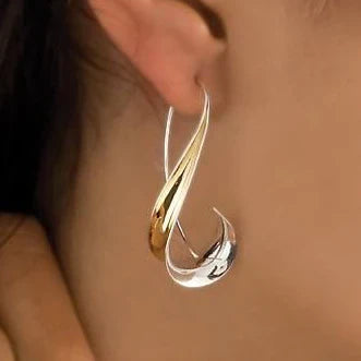 Pendientes vintage colgantes de oro
