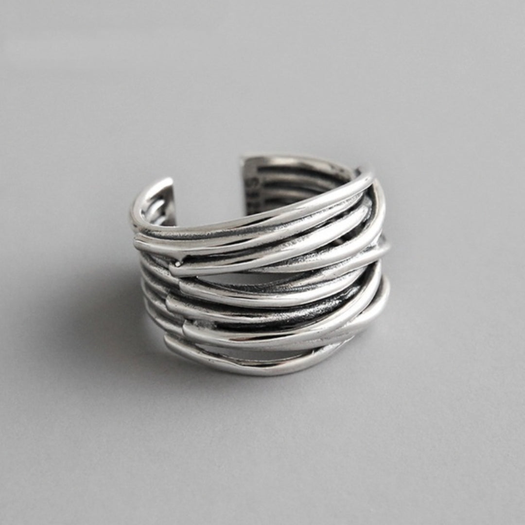 Anillo ajustable de plata