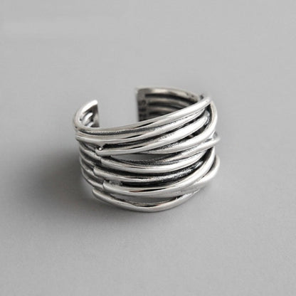 Anillo ajustable de plata