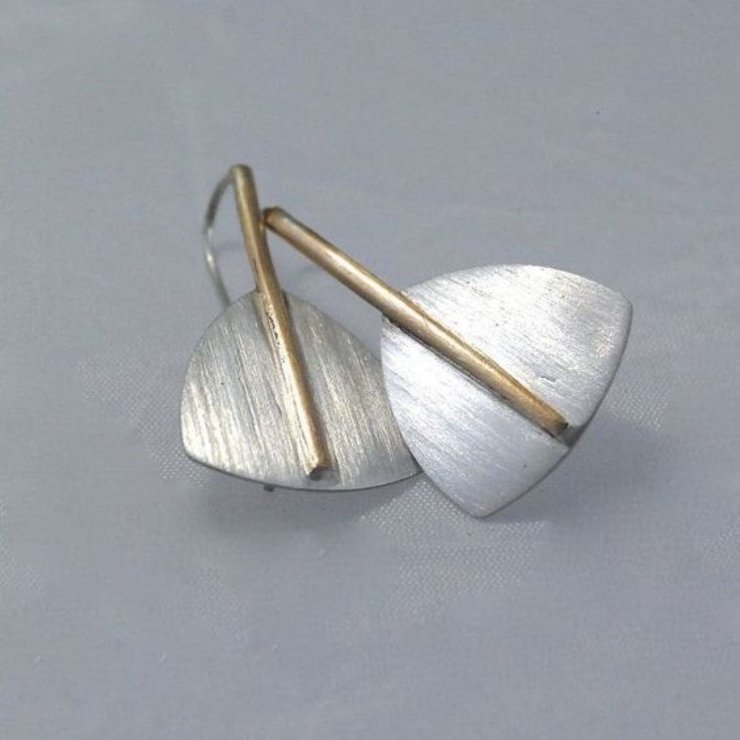 Pendientes vintage bañados en plata y oro
