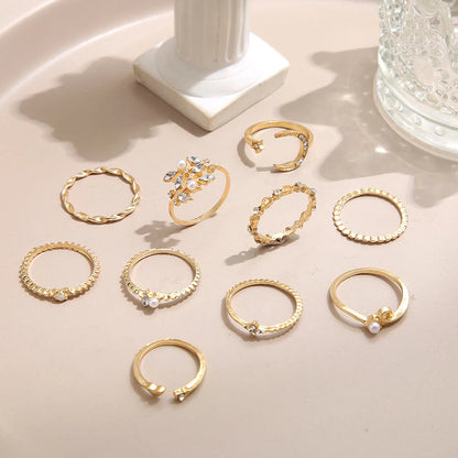 Pack de 10 anillos de Bohemia bañados en plata y oro