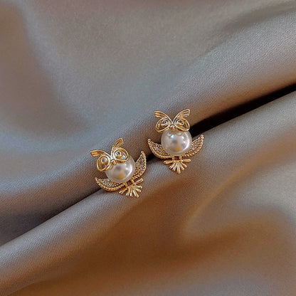 Pendientes búho en oro