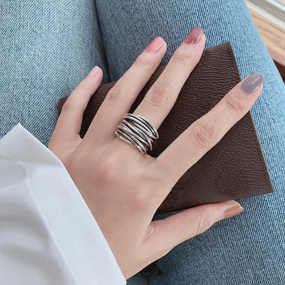Anillo ajustable de plata