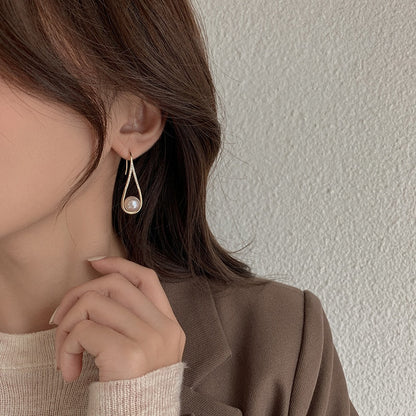 Pendientes de perlas de oro rosa