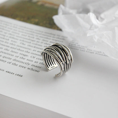 Anillo ajustable de plata
