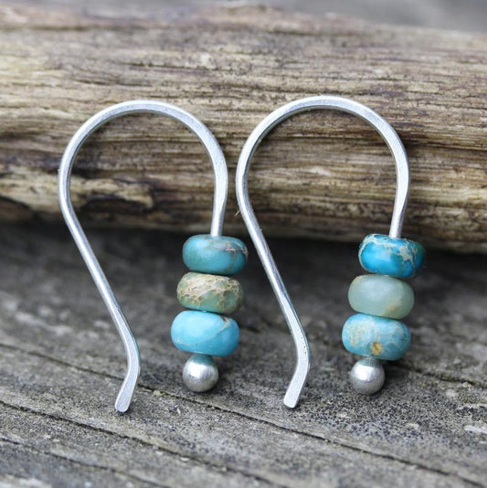 Pendientes de perlas en turquesa