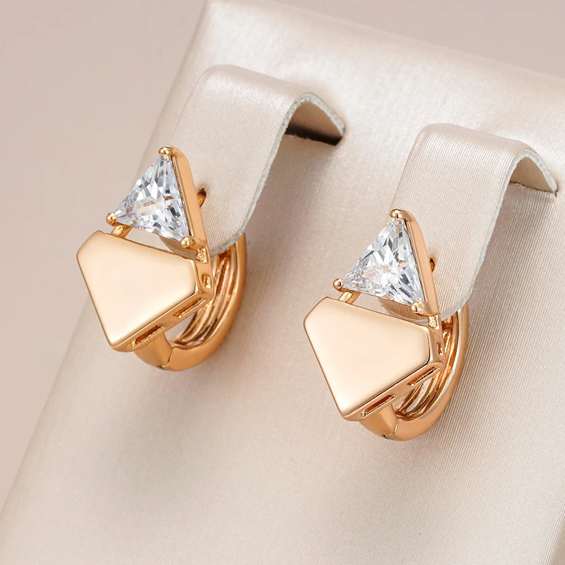 Pendientes Elegante encaje brillante en oro