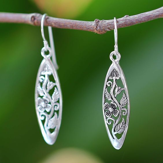 Pendientes vintage colgantes huecos